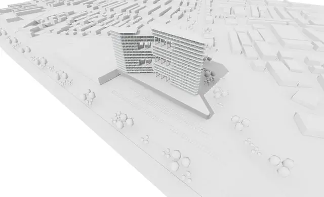 Multifamily residential, 170 units, high rise and large scale